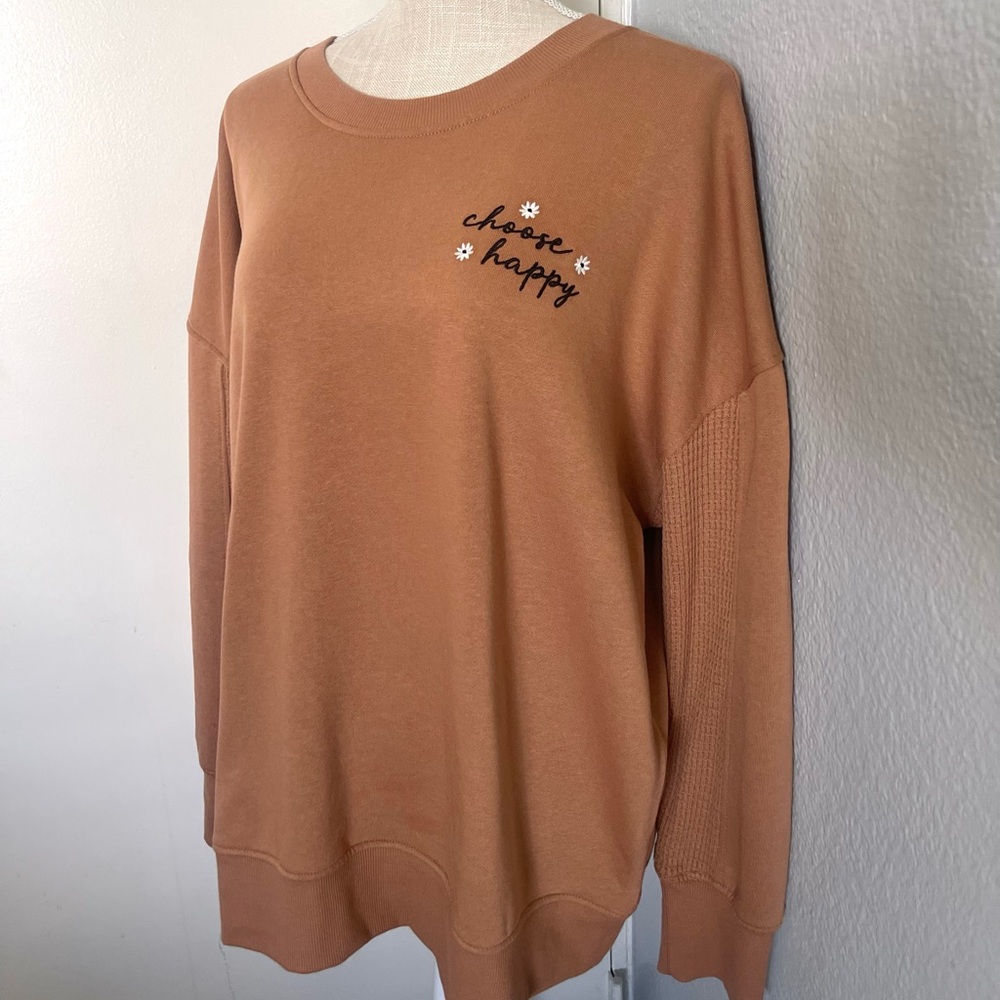 Womens Maurices Brown Crew Neck Sweater